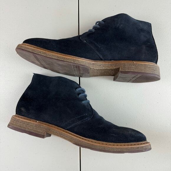 1901 Men's Canyon Blue Suede Leather Chukka Boot 9.5 MSRP $210 - Picture 2 of 8